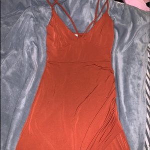 Burnt orange mini dress. Brand new. Size 2